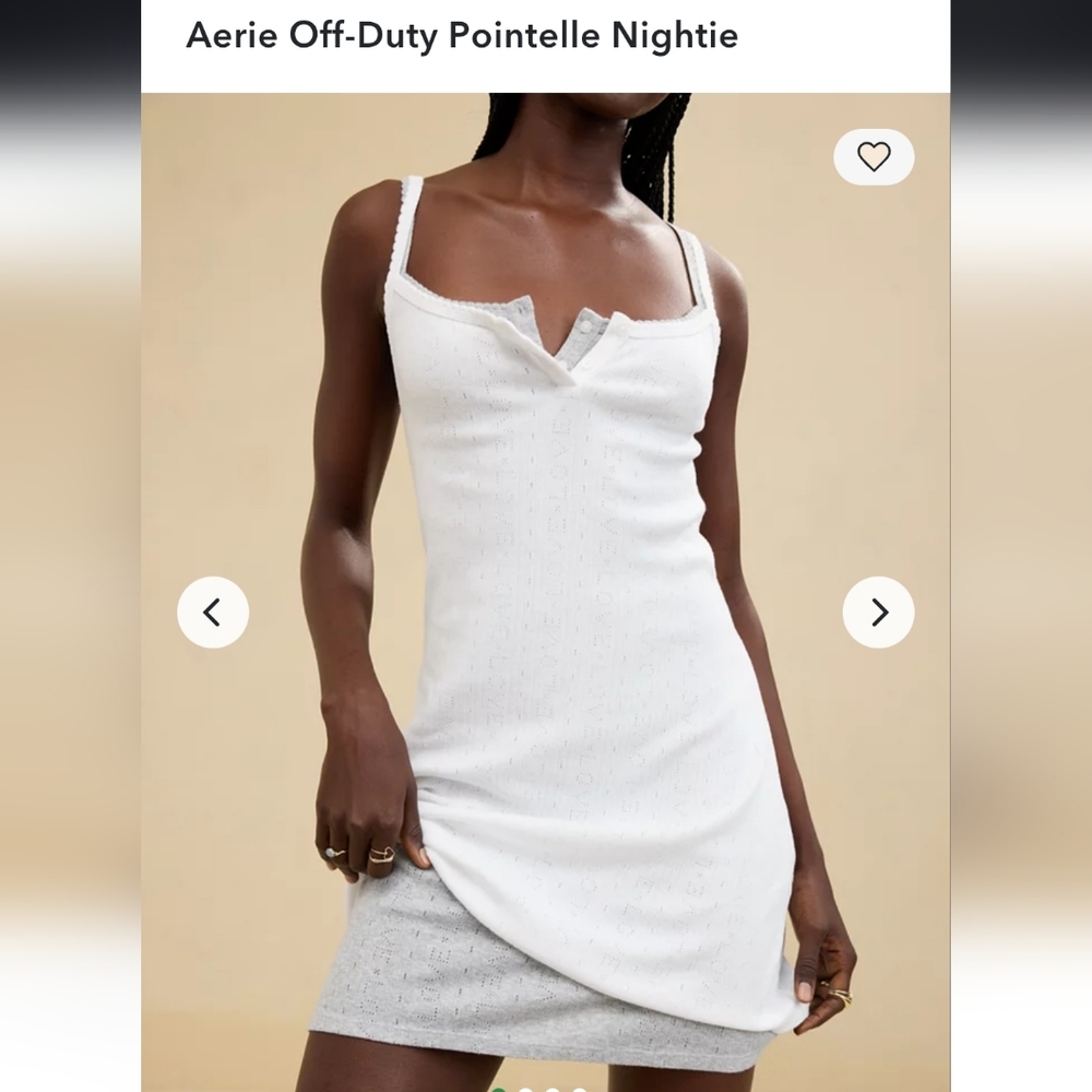 Aerie Off Duty Pointelle Nightie Size S